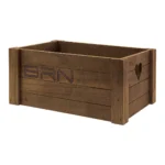 Cesto BRN Lovely Big marrone anteriore/posteriore in legno marrone con dimensioni 41 x 31 x 19 cm.