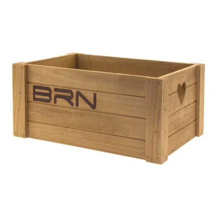 Cesto BRN Lovely Big anteriore/posteriore in legno naturale con dimensioni 41 x 31 x 19 cm.