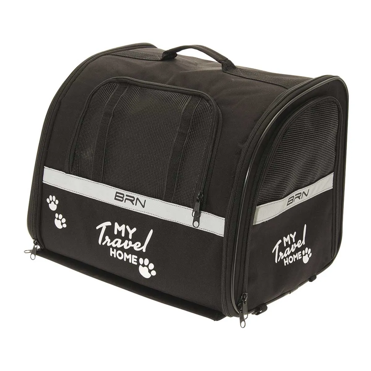 CE120_cesto-brn-my-travel-home-posteriore_0_Z Cesto BRN My Travel Home, borsa da trasporto nera con design pratico e spazio per animali domestici, ideale per viaggi in bicicletta.