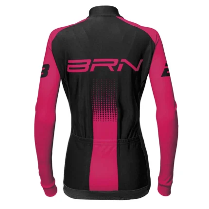 MAGLIA BRN DONNA FELPATA FUCSIA FLUO/NERA