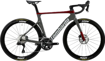 Lombardo Misano, caratterizzata da un elegante telaio grigio e rosso.